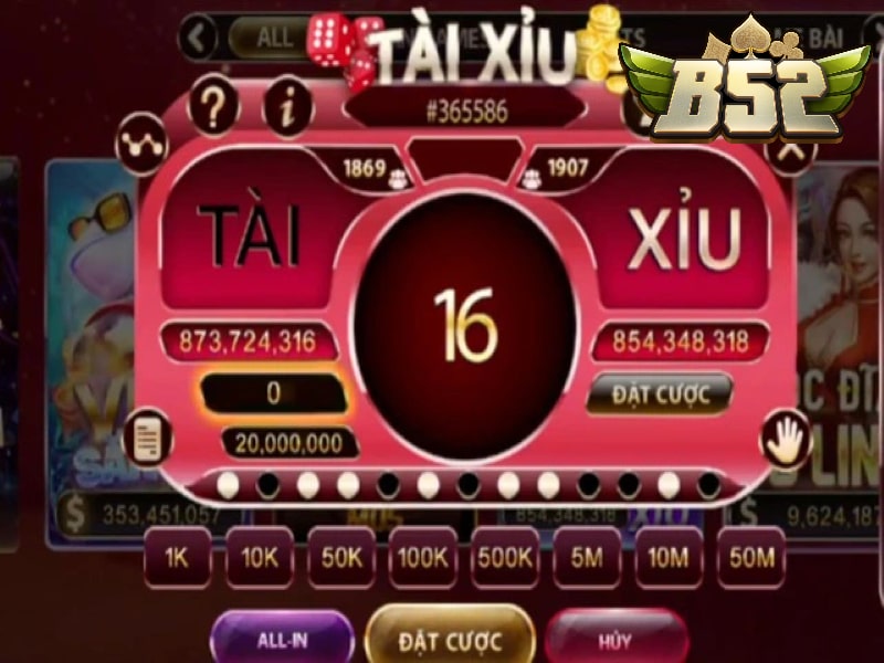 Tài xỉu trực tuyến B52